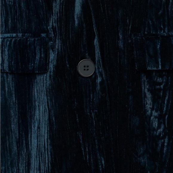 Crinkle velvet oversized dad blazer - Picture 3 of 3